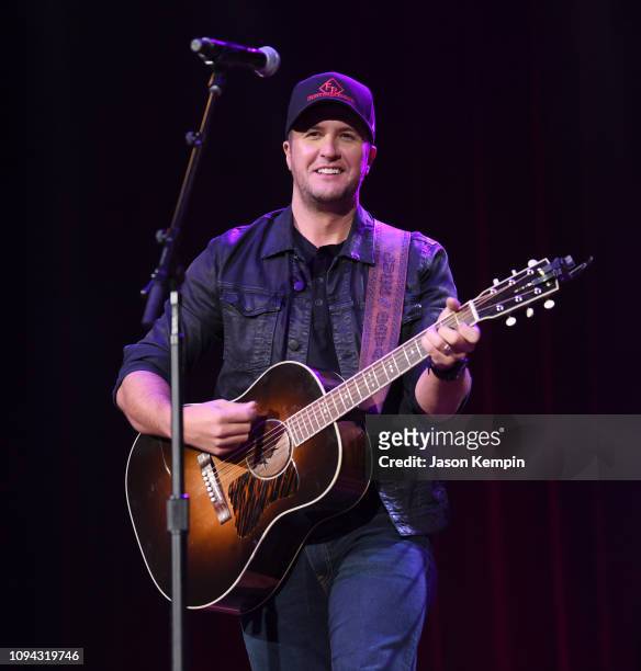 Luke Bryan performs at the Bobby Bones And The Raging Idiots 4th Annual Million Dollar Show at Ryman Auditorium on January 14, 2019 in Nashville,...