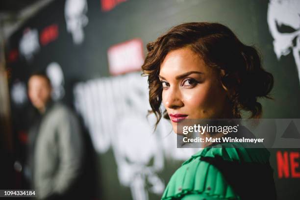 Amber Rose Revah attends Marvel's "The Punisher" Los Angeles Premiere at ArcLight Hollywood on January 14, 2019 in Hollywood, California.