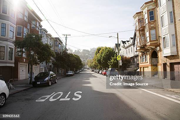 cole valley, san francisco, california, usa - san francisco street stockfoto's en -beelden
