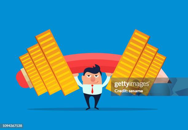 creativity and wealth - small change big difference stock illustrations
