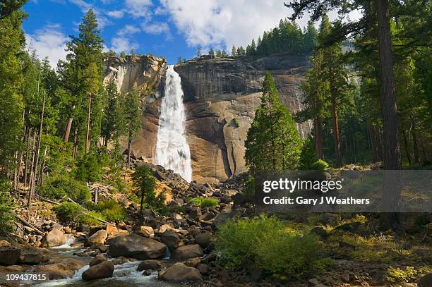 usa, california, yosemite national park, nevada falls - yosemite national park stock pictures, royalty-free photos & images