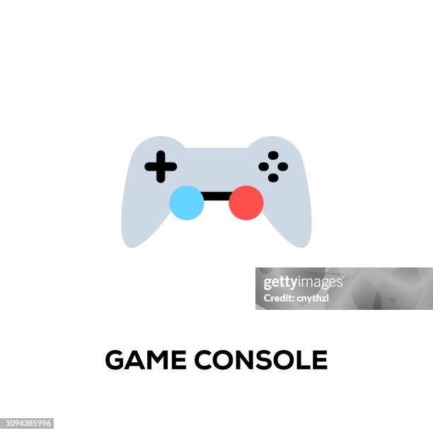 flat line design style modern vector game console icon - console controller stock illustrations
