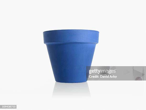 studio shot of flower pot - pot stockfoto's en -beelden