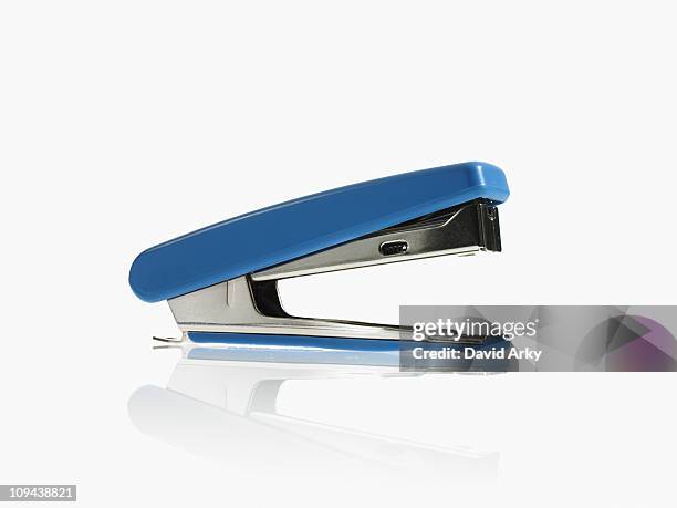 studio shot of stapler - tacler stock-fotos und bilder