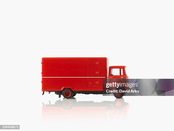 studio shot of toy truck - toy car white background stock pictures, royalty-free photos & images