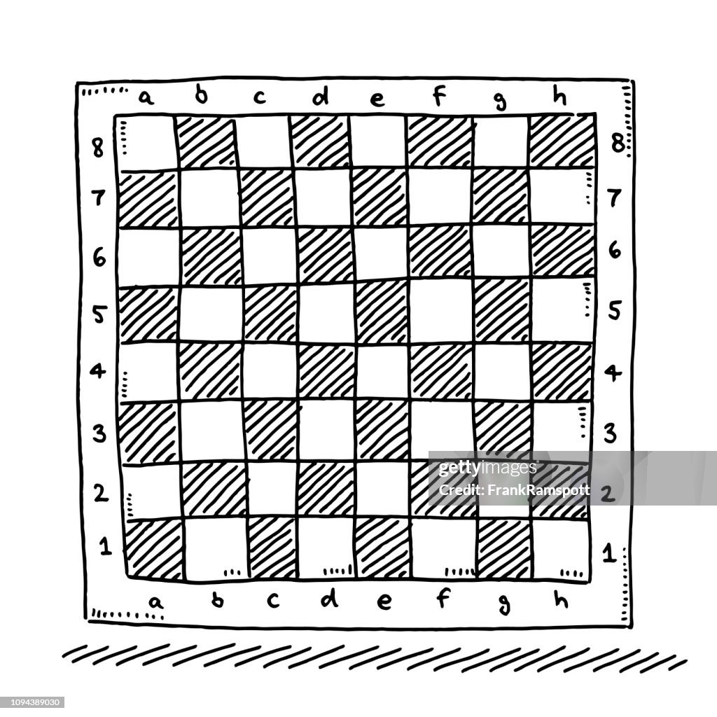 Checkered Chess Board Symbol Drawing High-Res Vector Graphic - Getty Images