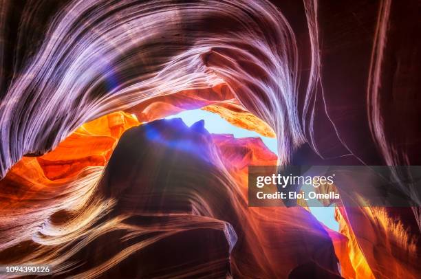 upper antelope canyon - high dynamic range imaging stock-fotos und bilder