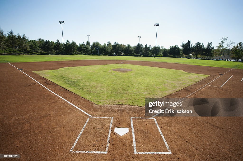 USA, California, Ladera Ranch, baseball diamond