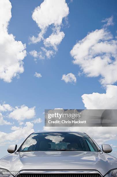 usa, massachusetts, car with sky - front view of car stock pictures, royalty-free photos & images