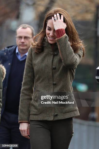 Catherine, Duchess of Cambridge visits Islington Community Garden on January 15, 2019 in London, United Kingdom.