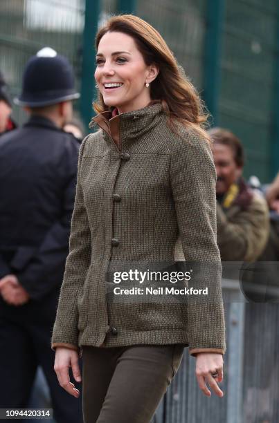 Catherine, Duchess of Cambridge visits Islington Community Garden on January 15, 2019 in London, United Kingdom.