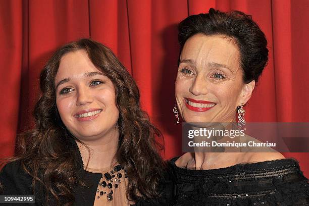 Hannah Olivennes and Kristin Scott Thomas attends the 36th Cesar Film Awards at Theatre du Chatelet on February 25, 2011 in Paris, France.