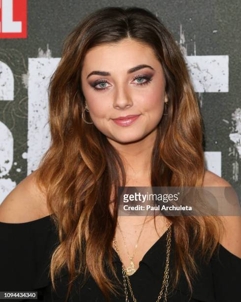 Actress Giorgia Whigham attends Marvel's "The Punisher" Los Angeles premiere at the ArcLight Hollywood on January 14, 2019 in Hollywood, California.