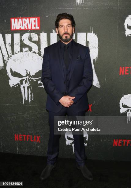 Actor Jon Bernthal attends Marvel's "The Punisher" Los Angeles premiere at the ArcLight Hollywood on January 14, 2019 in Hollywood, California.