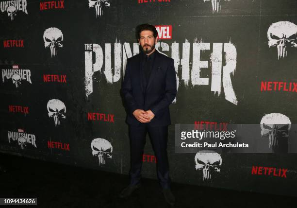 Actor Jon Bernthal attends Marvel's "The Punisher" Los Angeles premiere at the ArcLight Hollywood on January 14, 2019 in Hollywood, California.