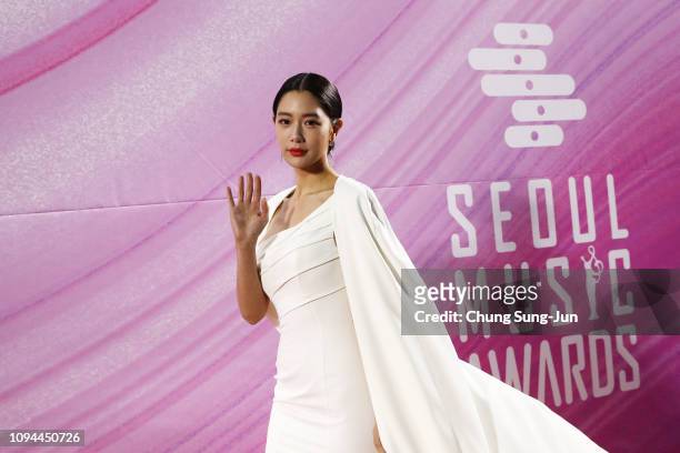 South Korean actress Clara attends the Seoul Music Awards on January 15, 2019 in Seoul, South Korea.