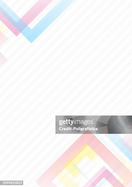 abstract geometric background pattern - template design - multi colored - vector illustration - a4 paper stock illustrations