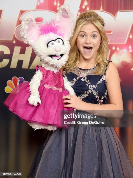 Darci Lynne arrives at "America's Got Talent: The Champions" Finale at Pasadena Civic Auditorium on October 17, 2018 in Pasadena, California.