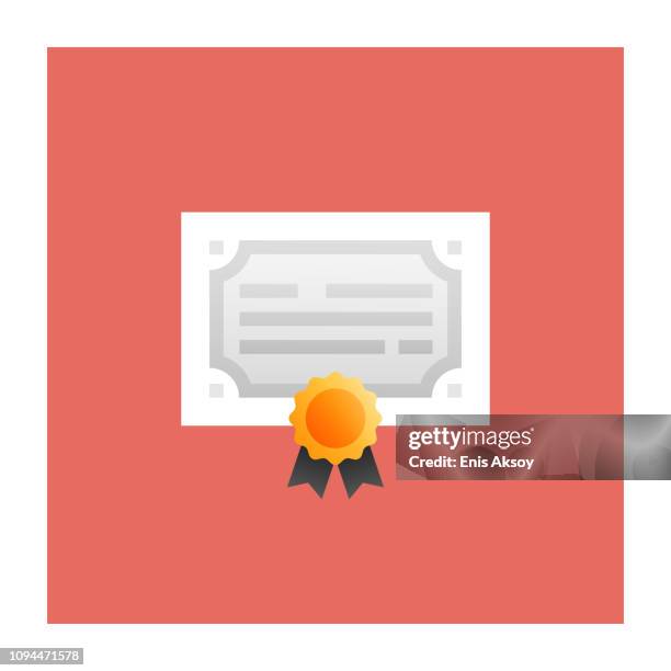 certificate icon - vintage stock certificate stock illustrations