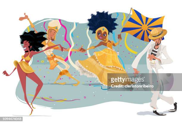 ilustrações de stock, clip art, desenhos animados e ícones de the carnival - samba