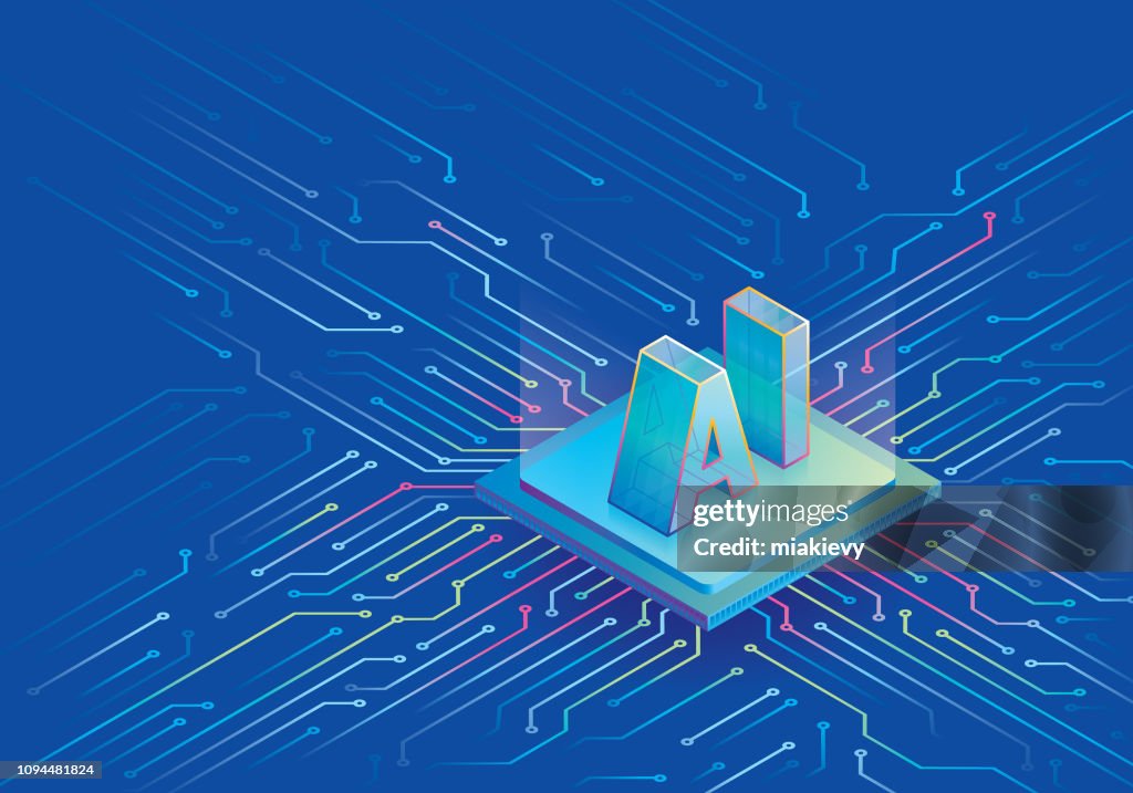 Inteligencia artificial CPU en la placa de circuito
