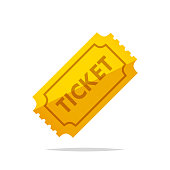 Ticket vector isolated