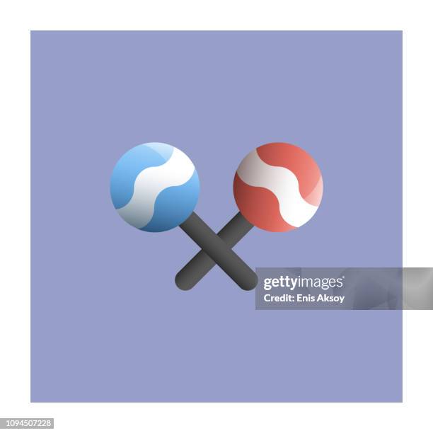 rattles icon - small parcel stock illustrations