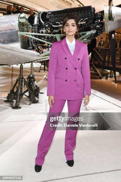 Sonam Kapoor is seen at IWC Schaffhausen at SIHH 2019 on January 15, 2019 in Geneva, Switzerland.