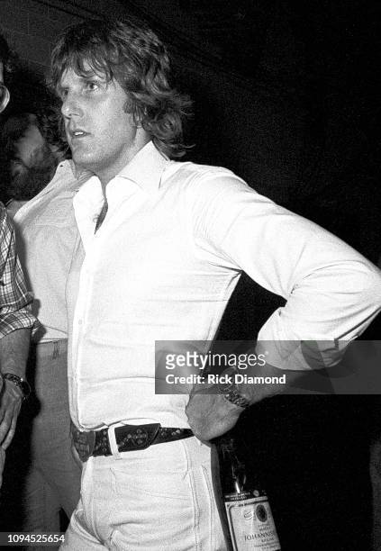 S Keith Emerson of Emerson, Lake and Palmer backstage at The OMNI Coliseum in Atlanta Georgia June 23, 1977