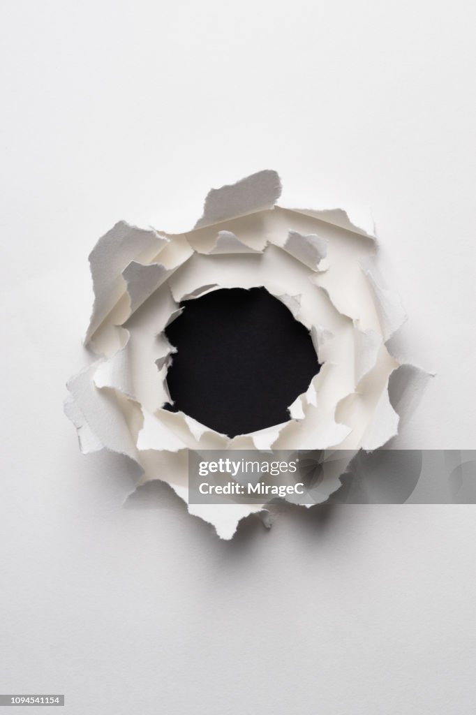 Multi-layered White Paper Hole