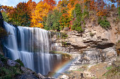 Waterfall in the Fall in Hamilton, Canada
