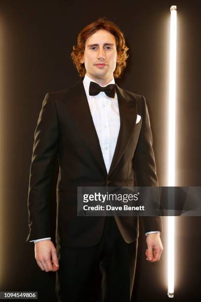 Edward Holcroft attends the dunhill Pre-BAFTA dinner at dunhill Bourdon House on February 6, 2019 in London, England.