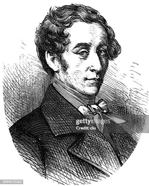 portrait of carl maria von weber, german composer, 1786-1826 - carl maria von weber stock illustrations