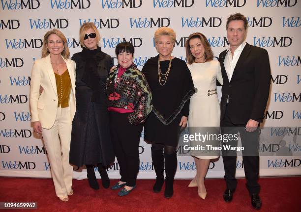 Amy Robach, Sandra Lee, Kathy Bates, Joan Lunden, Margaret I. Cuomo and Rufus Wainwright attend the 2019 WebMD Health Hero Awards on January 15, 2019...