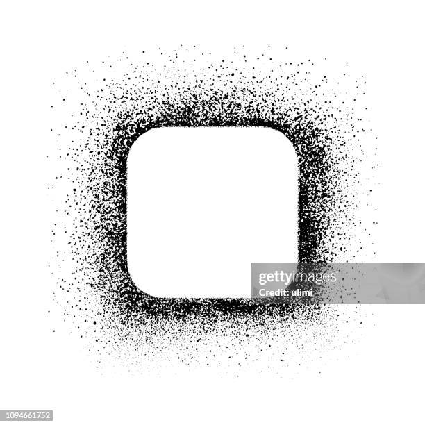 grunge design element, square frame - chalk explosion stock illustrations