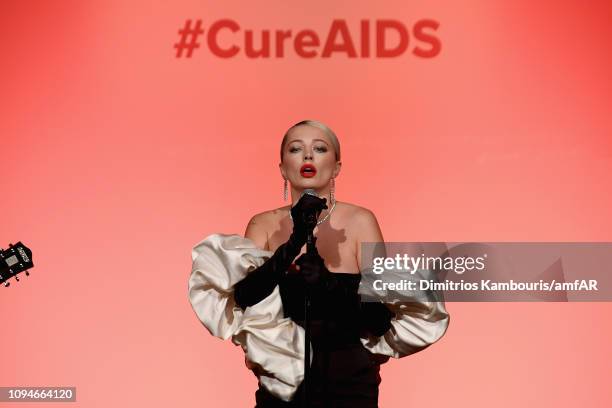 Caroline Vreeland performs onstage during the amfAR New York Gala 2019 at Cipriani Wall Street on February 6, 2019 in New York City.