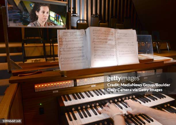 Best1 Director of music Audrey Herrmann plays the new Allen organ at Messiah Lutheran Church and Early Learning Center, 1335 Francis St., Tuesday....