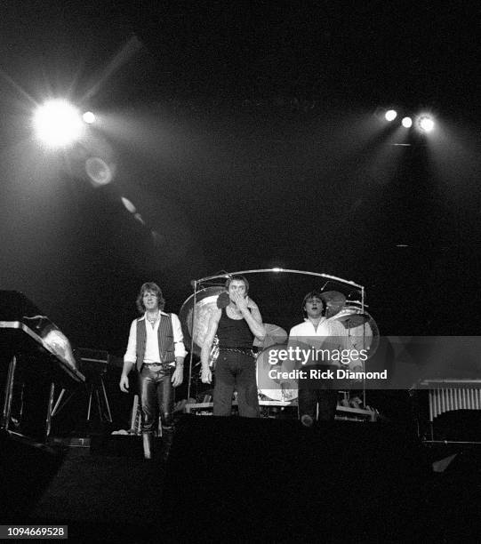 Keith Emerson, Carl Palmer and Greg Lake perform at The OMNI Coliseum in Atlanta Georgia June 23,1977