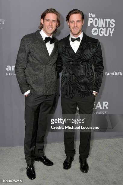 Cameron Winklevoss and Tyler Winklevoss attends the amfAR New York Gala 2019 at Cipriani Wall Street on February 6, 2019 in New York City.
