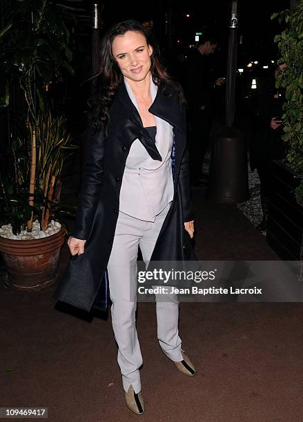 Juliette Lewis is sighted attending the Chanel and Charles Finch pre-Oscar party celebrating fashion and film at Madeo restaurant on February 26,...