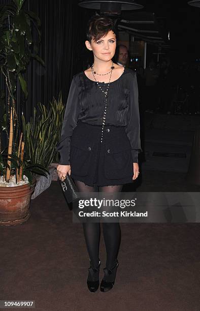 Actress Ginnifer Goodwin arrives at the Chanel & Charles Finch Pre-Oscar Dinner Celebrating Fashion & Film at Madeo Restaurant on February 26, 2011...