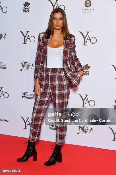 Miss France 2010 Malika Menard attends "Yao" Paris Premiere at Le Grand Rex on January 15, 2019 in Paris, France.