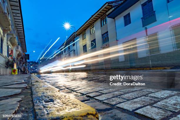 street view of cusco - san blas neighborhood cusco city stock pictures, royalty-free photos & images