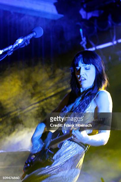 Singer Joan Wasser of Joan as Police Woman performs live during a concert at the Asra on February 27, 2011 in Berlin, Germany.