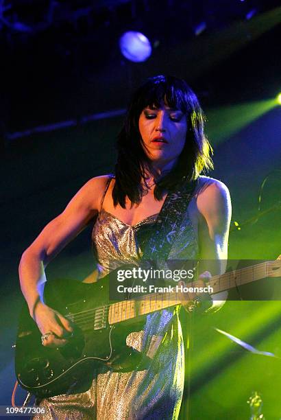 Singer Joan Wasser of Joan as Police Woman performs live during a concert at the Asra on February 27, 2011 in Berlin, Germany.