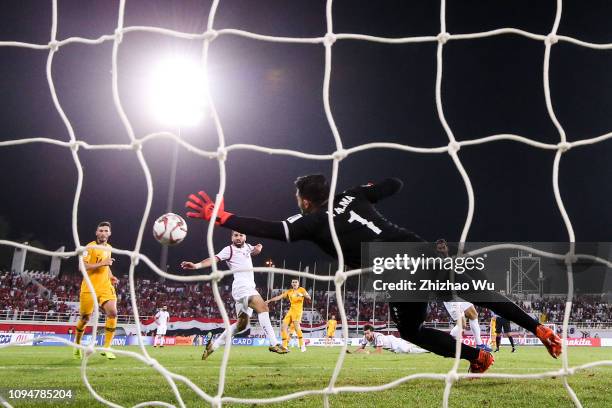 Tom Rogic of Australia scores by long shot during the AFC Asian Cup Group B match between Australia and Syria at Khalifa Bin Zayed Stadium on January...