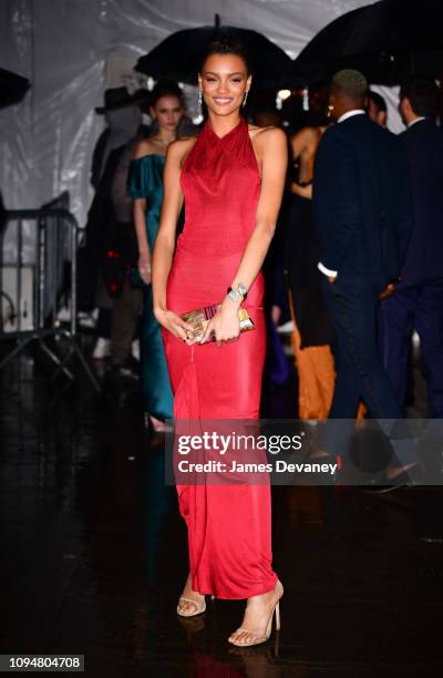 Lameka Fox arrives to the amfAR Gala New York 2019 at Cipriani Wall Street on February 6, 2019 in New York City.