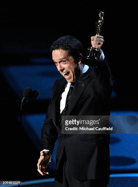 Lee Unkrich accepts award onstage during the 83rd Annual Academy Awards held at the Kodak Theatre on February 27, 2011 in Hollywood, California.