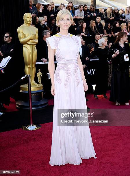 Actress Cate Blanchett arrives at the 83rd Annual Academy Awards held at the Kodak Theatre on February 27, 2011 in Hollywood, California.