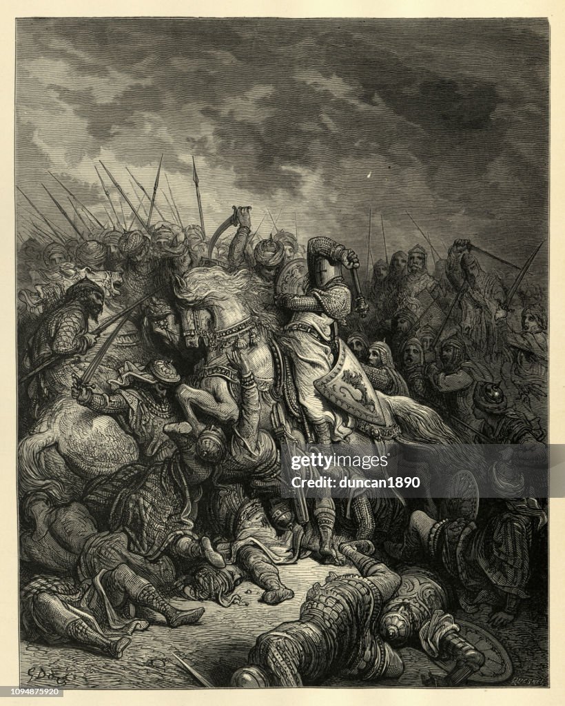 Richard the Lionheart and Saladin at the Battle of Arsuf